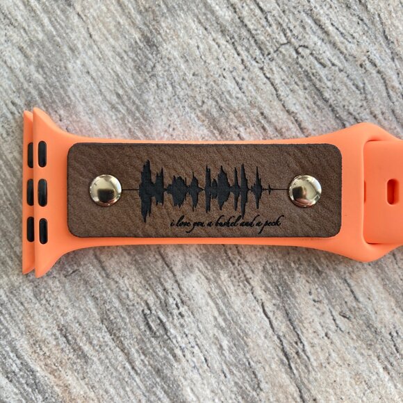 I Love You A Bushel And A Peck Soundwave Band For Apple Watch 38-42mm - Orange - Picture 3 of 3
